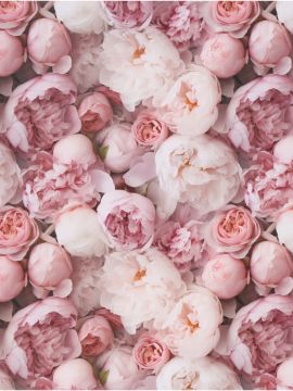 Бумага упаковочная 50х70см 80 г/м2 глянц Весенний букет пионов 10/210