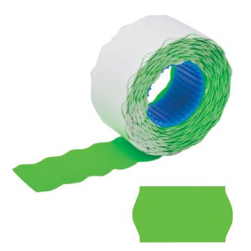 Этикет-лента (26х12) зеленая 800шт/рул/д/пистолета волна 5/100