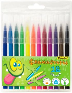 Фломастеры 12цв вентилируемый колпачок Silwerhof Монстрики 1/12/192