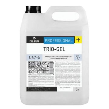 Средство жидкое 5л моющее PRO-BRITE TRIO-GEL с отбеливающим эффектом концентрат 067-5 1/4 