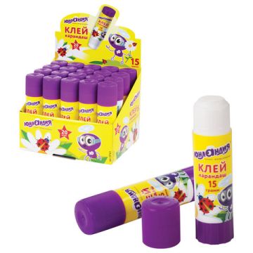 Клей-карандаш 15г улучшенный ЮНЛАНДИЯ 1/20