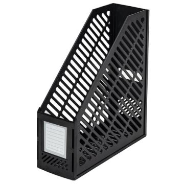 Лоток вертикальный для бумаг 90мм сетчатый сборный черный BRAUBERG Office-Expert 1/48