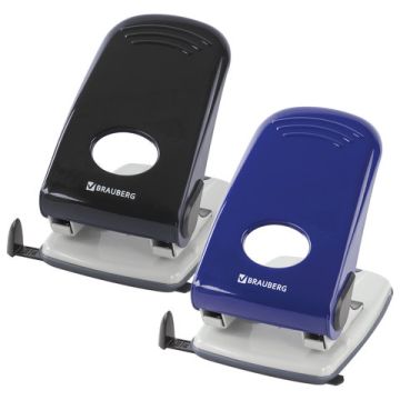 Дырокол на 50листов металлический синий/черный Style Brauberg 1/12