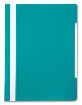 Папка скоросшиватель с прозр верхн лист бирюзовый Россия 1/20/200 