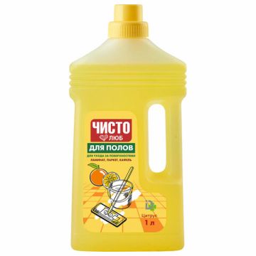 Средство жидкое 1л для мытья пола ЧИСТОЛЮБ Цитрусовая свежесть 1/6 