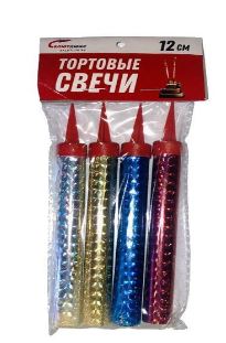 Свеча-фонтан для торта 12см (4шт) 1/160