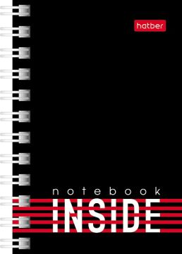 Записная книжка А7 40л гребень клетка обл мел картон Хатбер INSIDE 1/132