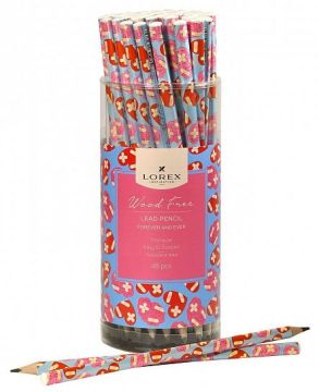 Карандаш ч/гр НВ заточенный трехгранный пластик LOREX FOREVER AND EVER 1/48