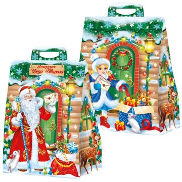 НГ Коробка Время подарков до 2кг 230х100х330мм 1/80