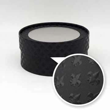 Коробка шайба с прозр. крышкой 21х7,5см черный лен