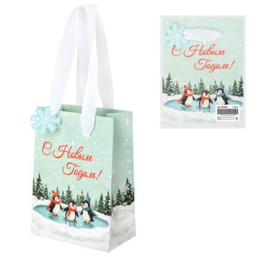 НГ Пакет подарочный бумажный (11х15х6) Simple magic ЗОЛОТАЯ СКАЗКА 1/12/144