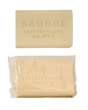 Мыло туалетное 200гр в обертке прозрачной Калужский МЗ 1/40