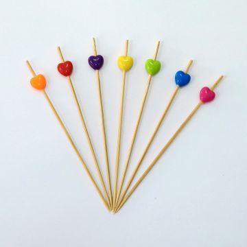 Пика для канапе Сердце ассорти (100шт) 1/40
