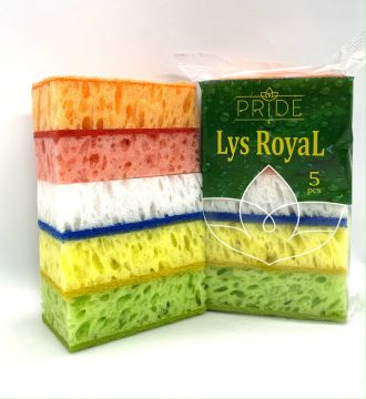 Губка для посуды (5шт) 105х65х35мм Lys Royal 1/30