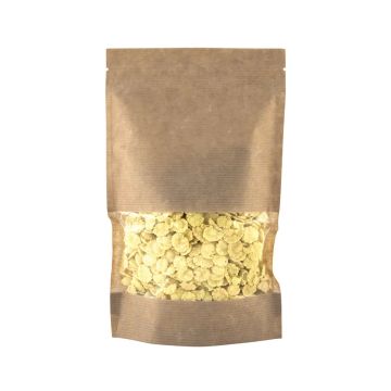 Пакет Zip-Lock Дой-Пак крафт (12х18,5)+(3,5+3,5) с окном 90мм Aviora 100/700 