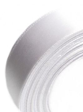 Лента атласная 40мм 25м белая 1/5
