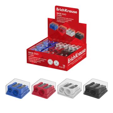 Точилка 2 отверстия ассорти ErichKrause Base Duo 1/18