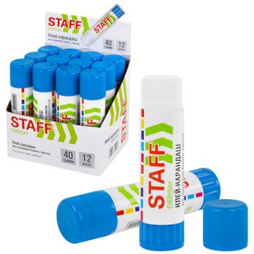 Клей-карандаш 40г STAFF 1/12/288