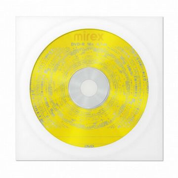 Диски DVD-R MIREX 4,7 Гб 16x бумажный конверт 1/150