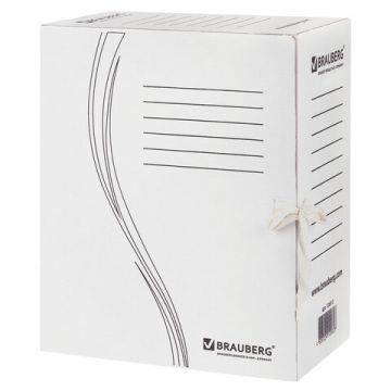 Папка архивная с завязками А4(325х260 мм), 150 мм до 1400л плотная, микрогофрокартон, БЕЛАЯ 