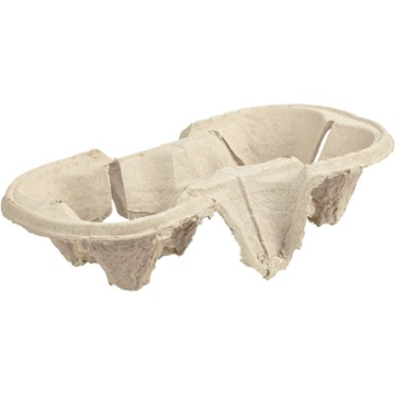 Держатель для 2-х стаканов пульпекартон 211х112х47мм Крафт 428/428 