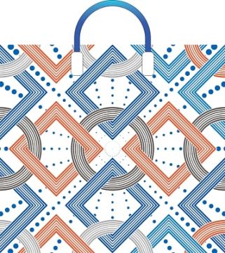 Пакет с пластмассовыми ручками (38х34)-90 Лабиринт 10/150