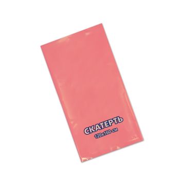 Скатерть полиэтиленовая 120х160см Розовая 1/50