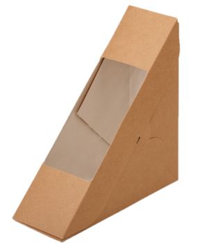 Контейнер бумажный Сэндвич бокс треугольный 127х127х70 ECO SANDWICH 70 50/500 