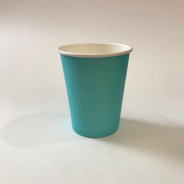 Стакан бумажный для горячего 350мл d-90 бирюзовый Ч 50/1000