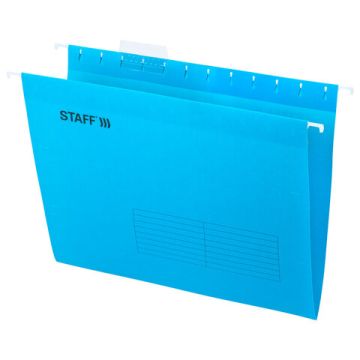 Папка подвесная А4 350х240мм до 80л КОМПЛЕКТ 10шт синие картон STAFF 1/10 