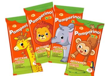 Салфетки влажные Pamperino Kids детск.с ромашкой и вит. Е (15) 1/108