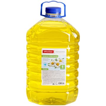 Мыло жидкое крем 5л канистра антибактериальное с ромашкой OfficeClean Professional 1/4