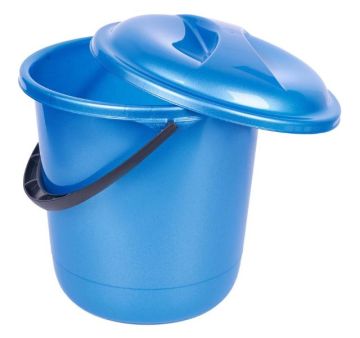 Ведро 7л с крышкой индиго Rock'n'Roll 1/1 