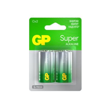 Элемент питания GP Super, С (LR14, 14А), алкалиновые, 2 шт., в блистере, 14A-2CR2 1/10/80 