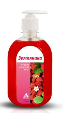 Мыло жидкое 500мл с дозатором НИКА Земляника 1/15 