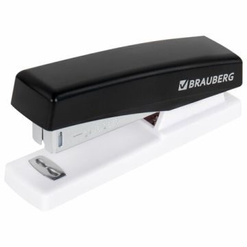 Степлер №24/6, 26/6 BRAUBERG STYLE до 25л черный 1/24