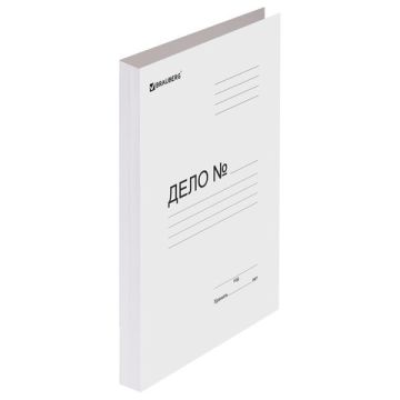Скоросшиватель картон белый BRAUBERG плотность 280 г/м2, до 200 листов 1/200