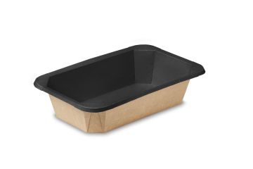 Контейнер бумажный 1000мл 130x180x224мм крафт ламин OSQ OCTOBOX BLACK WOOD (кр 470109) 45/360