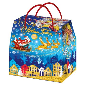 НГ Коробка Город Золотой до1,6кг 190х135х215 1/100