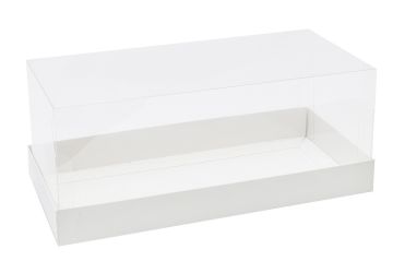 Коробка для рулета дно 255х120х30мм белая (крышка 469745) 25/25