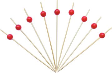 Пика для канапе Жемчуг красный 12см (100шт) 1/40