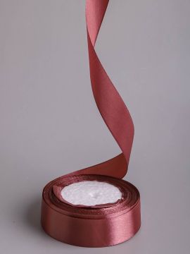 Лента атласная 25мм 25м капучино 5/5