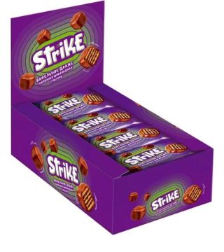 Продукты, Драже вафля в молочно-шоколадной глазури 40г 1/16