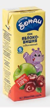 Продукты Сок Яблоко-Вишня 0,2л БОНДИ 1/27