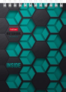Блокнот 40л А6 110х145мм гребень Хатбер INSIDE 1/6/96