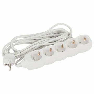 Сетевой фильтр 5м SONNEN U-155G 5 розетки с заземлением 10 А белый 1/20 (клиент)