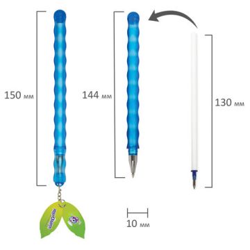Набор ручек Пиши-Стирай гелевые 2шт+4 стержня ЮНЛАНДИЯ Горошек 1/12/144 (Клиент)