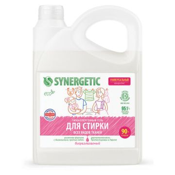 Средство жидкое 2,75л гель для всех видов тканей гипоаллергенный Synergetic 1/6 (Клиент)