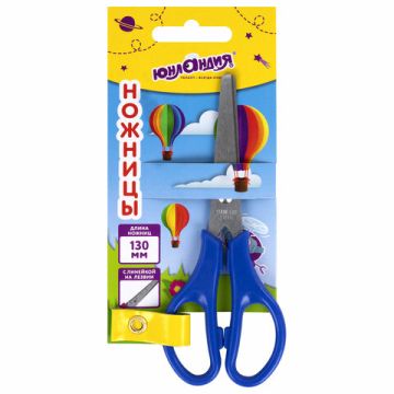 Ножницы 130мм метал ассорти европодвес Юнландия 1/12/288 (Клиент)