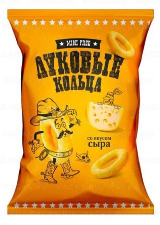 Продукты, Луковые кольца Mini Free со вкусом сыра 45 г 1/24